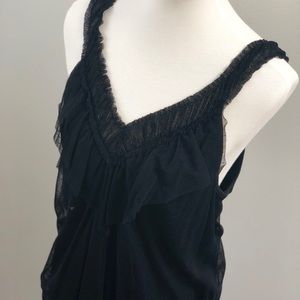 ella moss • black v-neck tank top